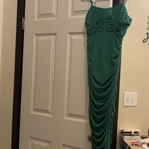 Chic Strapless Green Dress